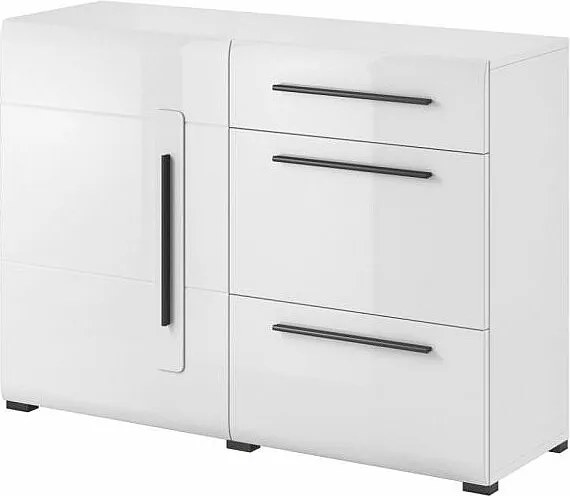 Komoda TULSA 1D3S 120 biała połysk