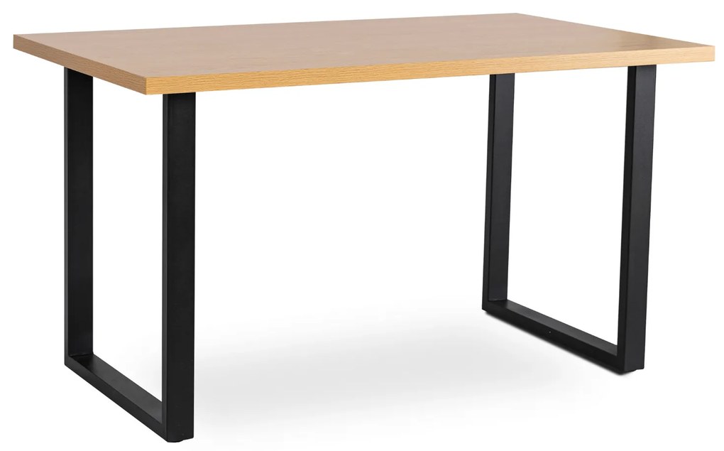 Stół Prostokątny GLOS 135 cm Dąb Złoty/Czarny do Jadalni Nowoczesny Loft