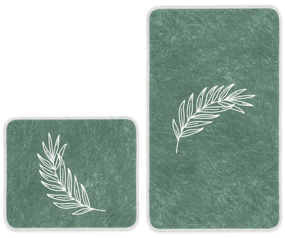 Zielone dywaniki łazienkowe zestaw 2 szt. 60x100 cm – Mila Home