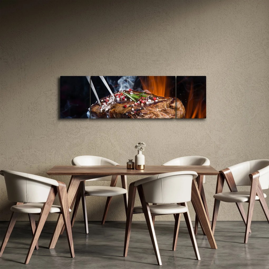 Obraz stek z grilla (170x50 cm)