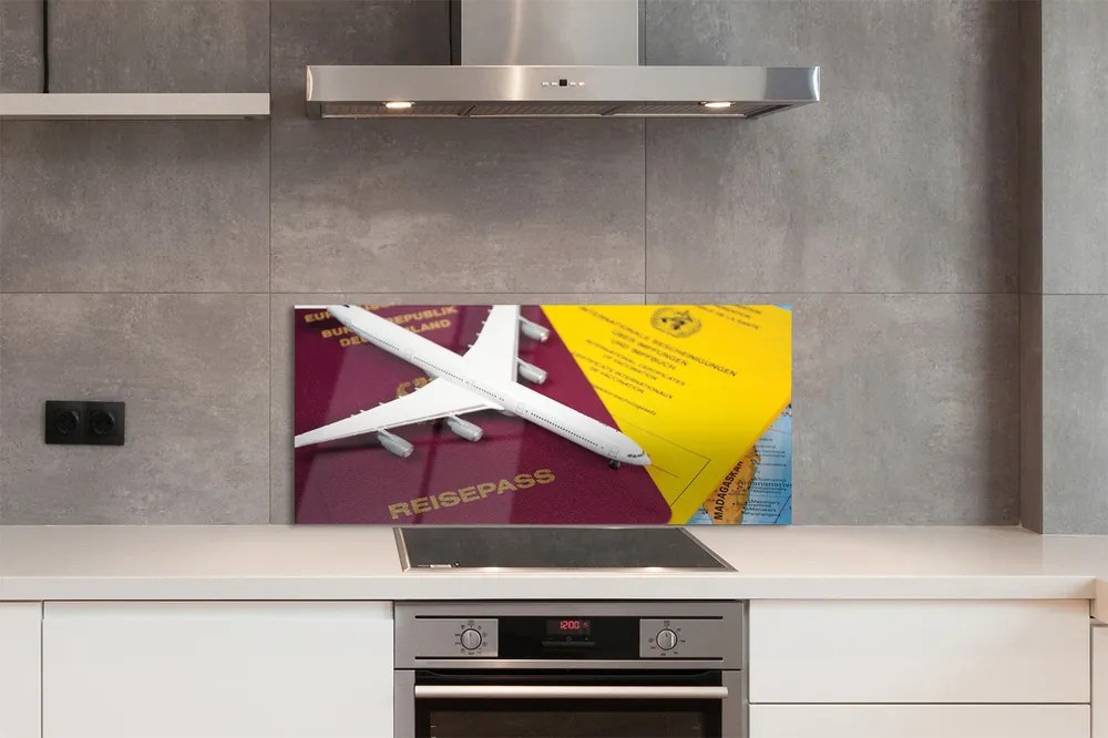 Panel nad Blat Kuchenny Atrybuty Podróżnika: Paszport i Mapa