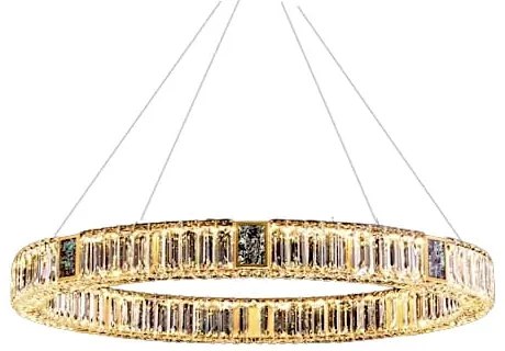 Żyrandol kryształowy, ring LED - Jesse - średnica 60cm