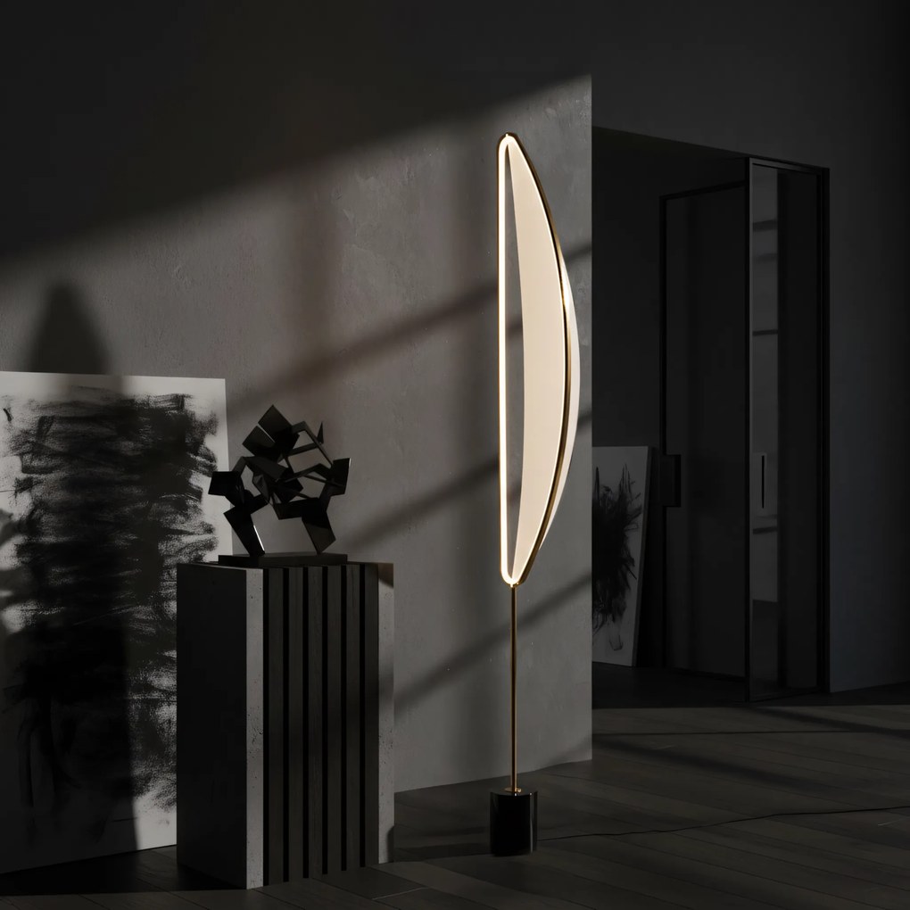 Lampa Stojąca Podłogowa LED G126-F Złota