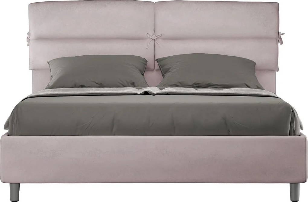 Łóżko bez stelaża tapicerowane 160x210 microfibra Kolor lawendy Nandy