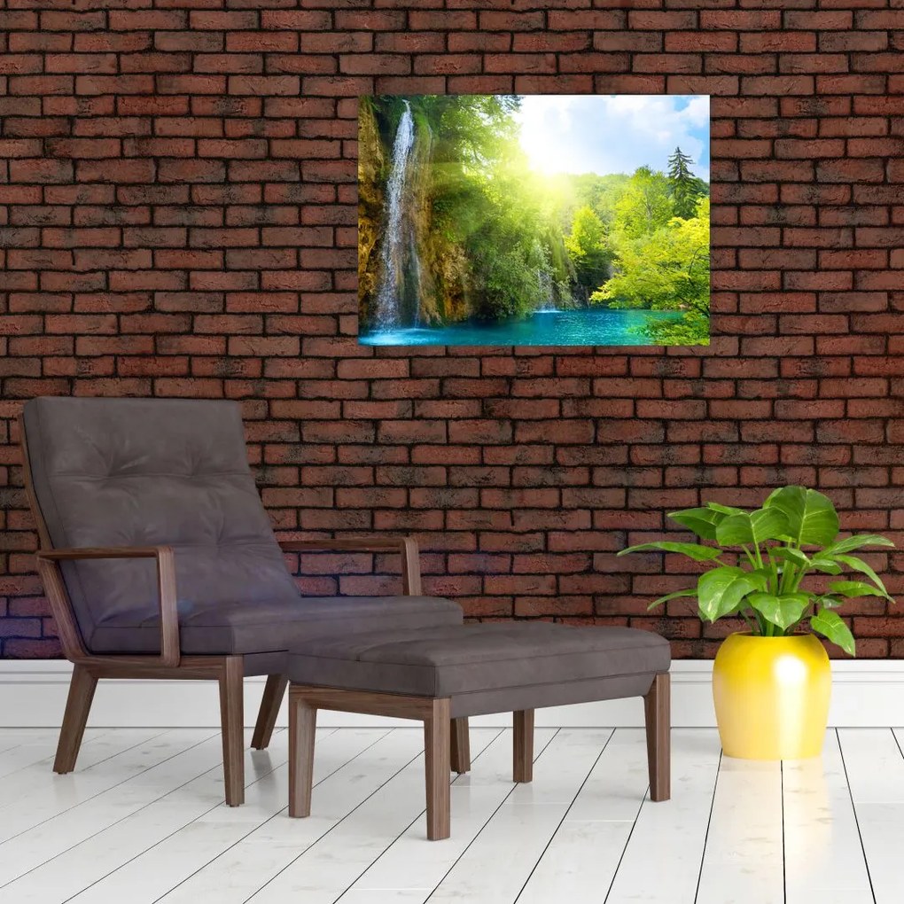 Obraz - wodospady w pralesie (70x50 cm)