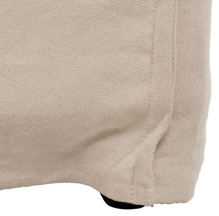 Kremowa lniana sofa 180 cm – Ixia