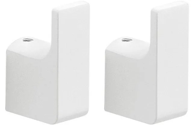 Gedy - Zestaw 2x haczyków ściennych PIRENEI, biały mat