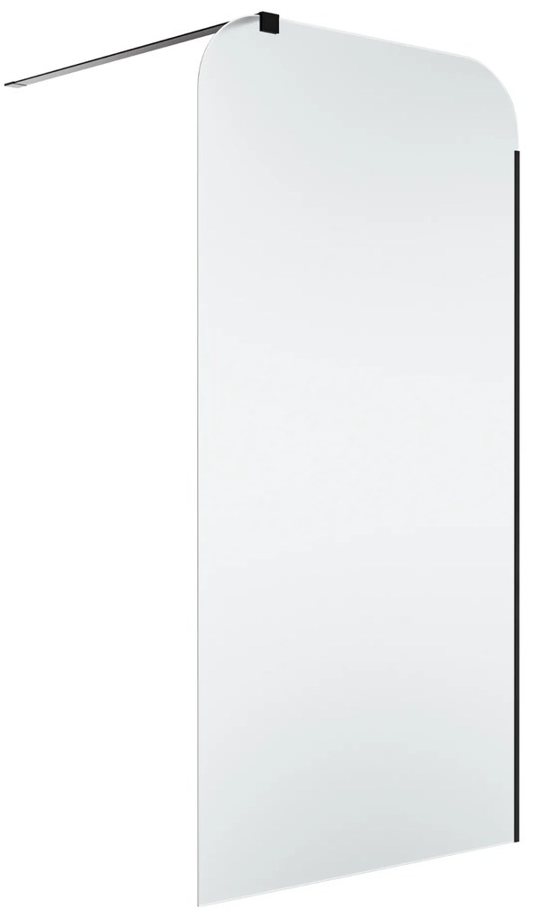 Ścianka prysznicowa Walk-in szkło satynowe matowe 8 mm MOLIS Satin Square MASSI | rożne rozmiary : Kolor profili kabiny - złoty szczotkowany, Szerokość ścianki - 110 cm , Typ montażu - WALK in FIX (Do ściany)