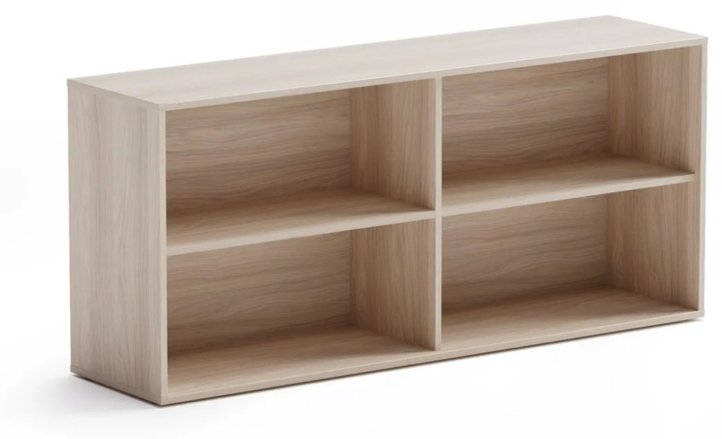 Szafka bez drzwi niska długa BLOCK, Dąb naturalny