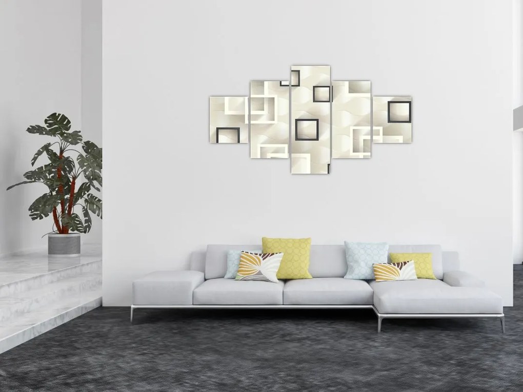 Geometryczny abstrakcyjny obraz (125x70 cm)