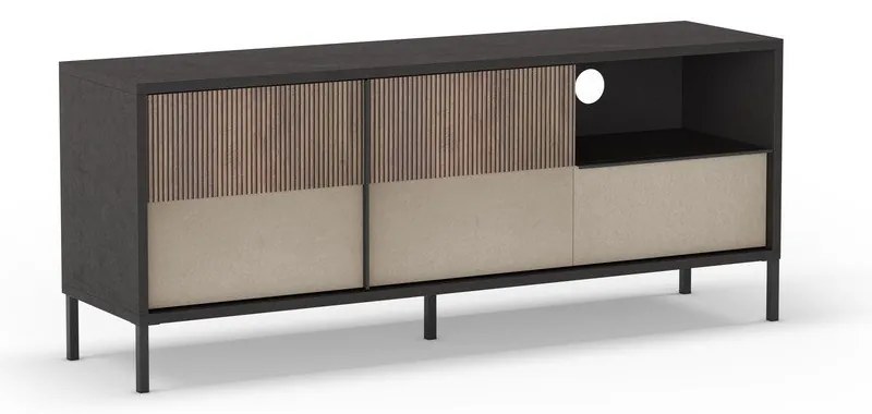 Antracytowo-jasnobrązowa szafka pod TV 156x57 cm Amalia – Marckeric