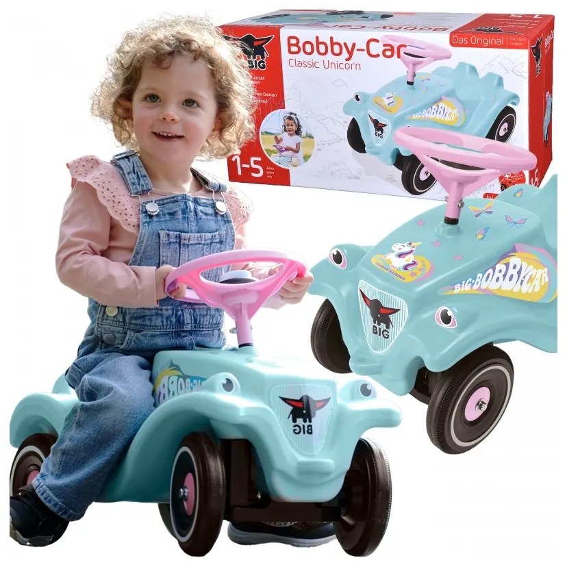 Big jeździk bobby car classic z klaksonem jednorożec