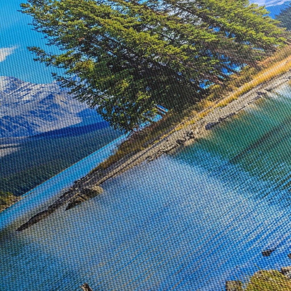 Obraz - Krajobraz górski z rzeką (125x70 cm)