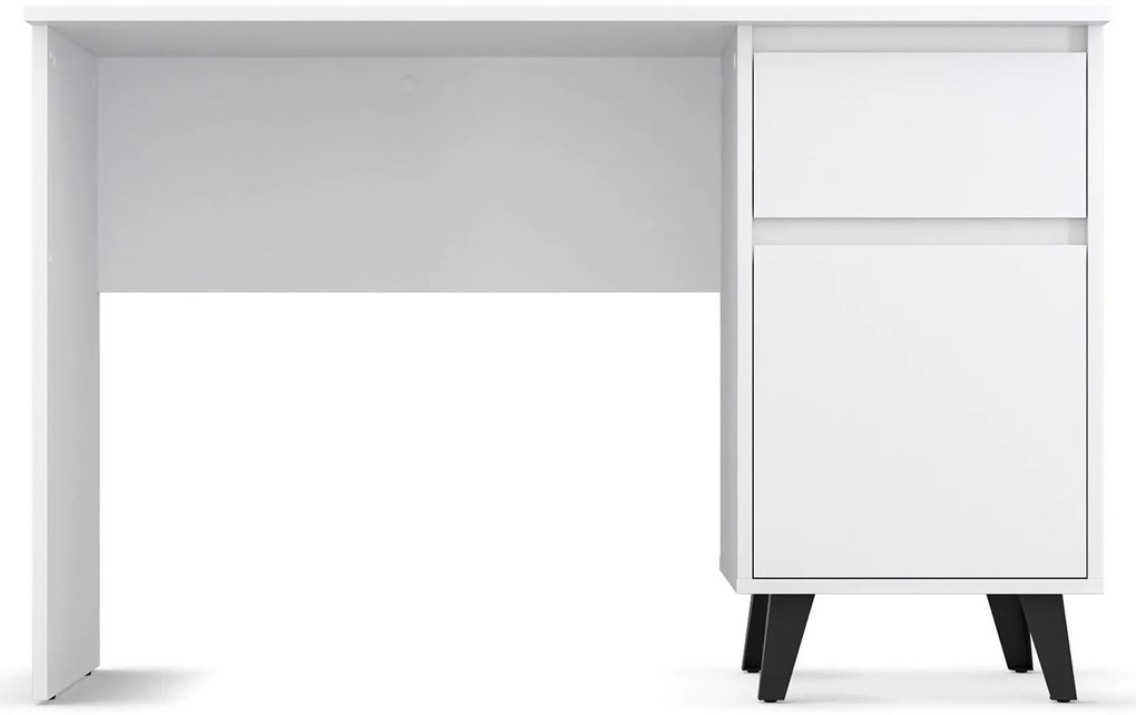 Białe biurko skandynawskie z szafką C7-F32