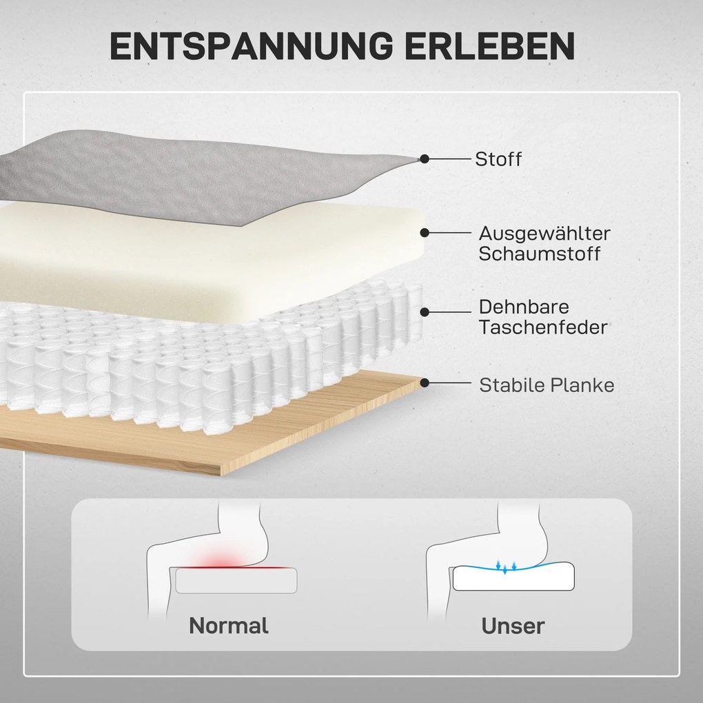 HOMCOM Fotel z Podnośnikiem z Funkcją Masażu, 90x93x110cm, Jasnoszary