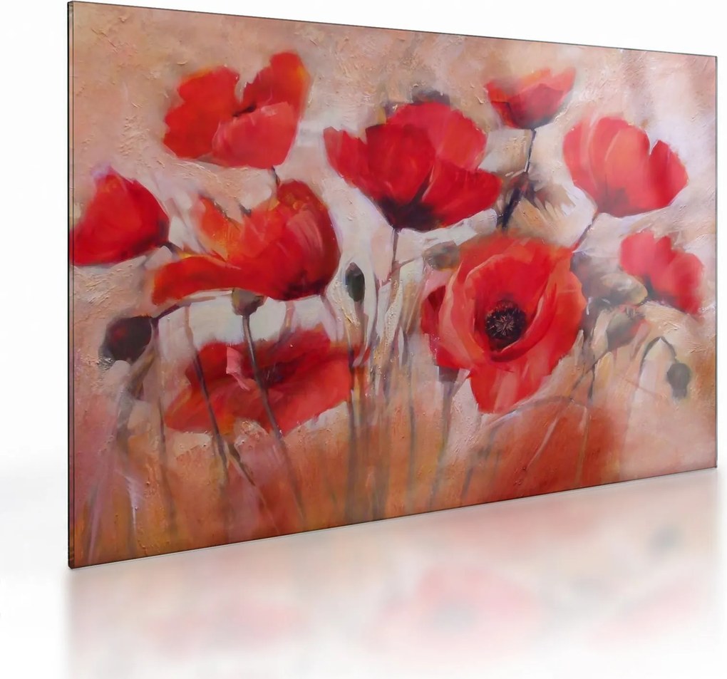 Obraz na szkle - Wilcze maki (70x50 cm)