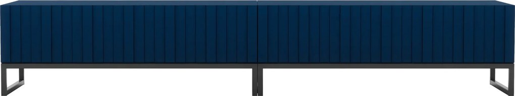 Zestaw 2 granatowych ryflowanych szafek RTV W4-S15