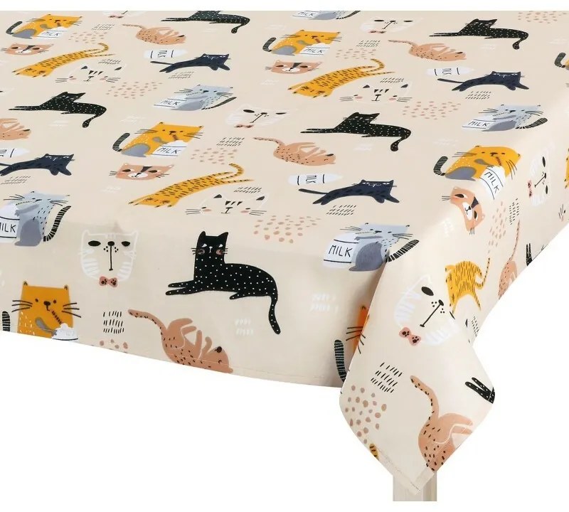 Bellatex Obrus Adéla Kitty żółty, 120 x 140 cm