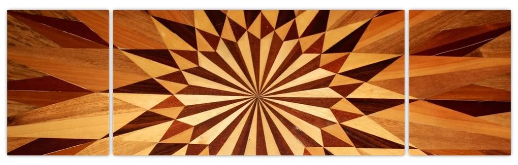 Obraz - Drewniany kolaż (170x50 cm)