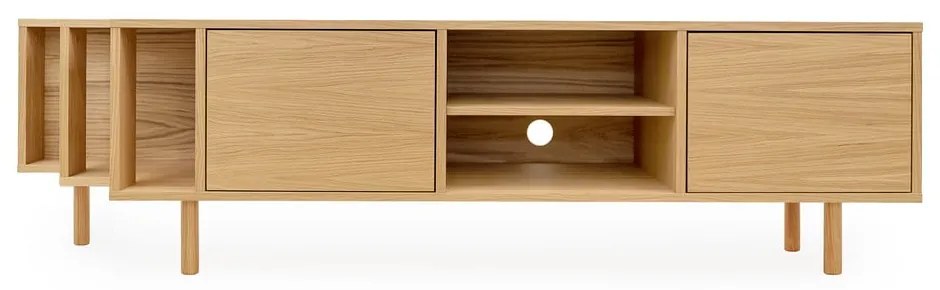Szafka pod TV w dekorze dębu w naturalnym kolorze 189x50x44 cm Shift – Woodman