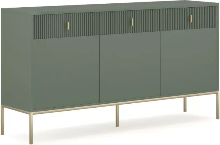 Komoda Aurea 154 cm – stylowa komoda z ryflowanymi frontami, nowoczesny design