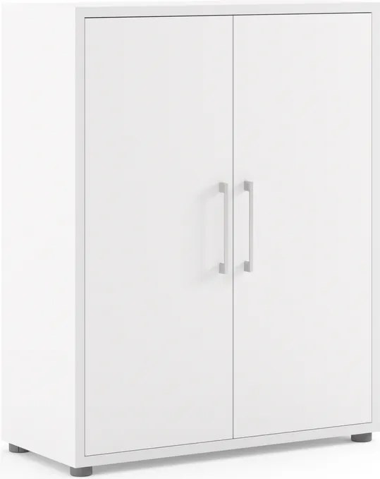 Regał biurowy z drzwiami Prima 2 biały