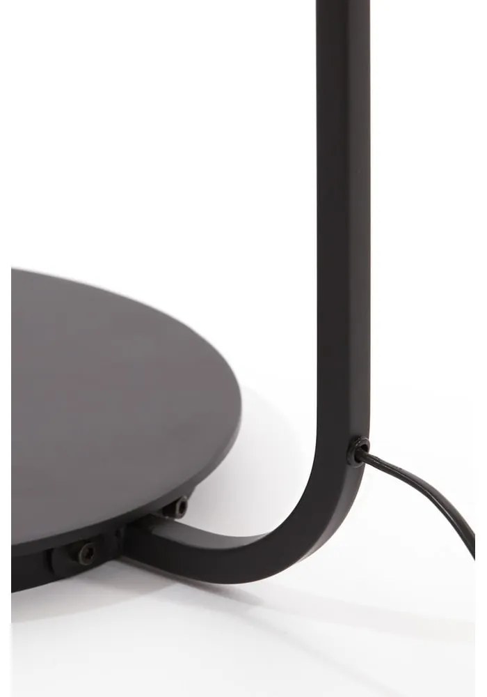 Lampa stojąca w kolorze matowej czerni z tekstylnym kloszem (wysokość 164 cm) Lyra – Light & Living