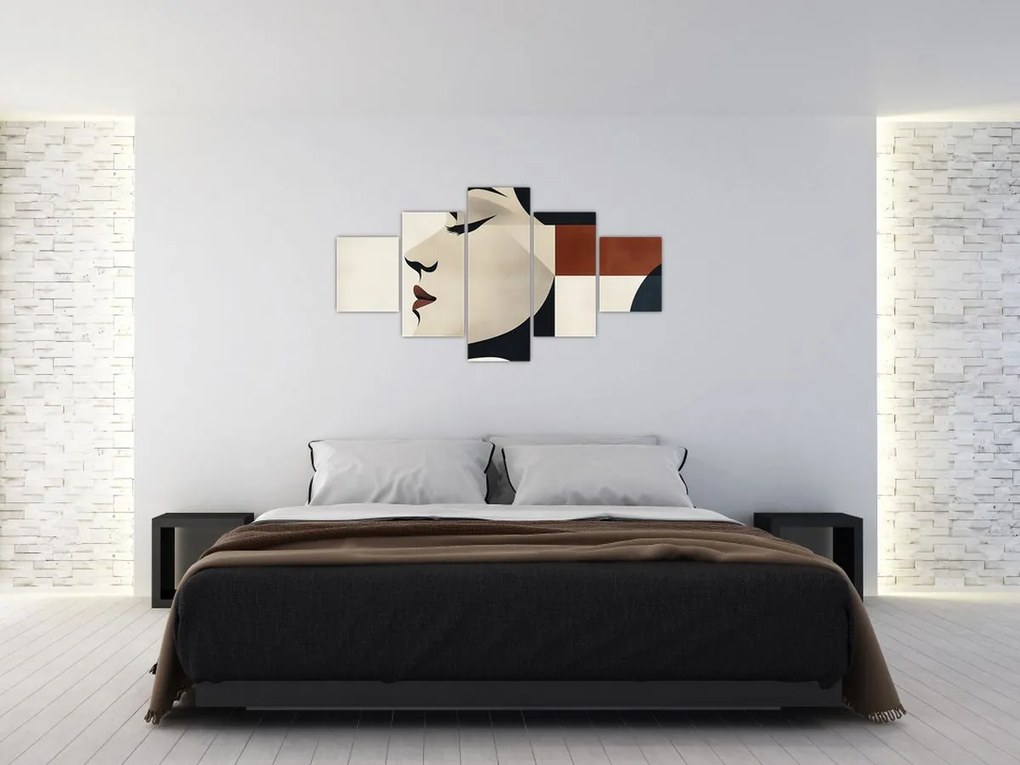 Obraz - Kobieta z profilu (125x70 cm)