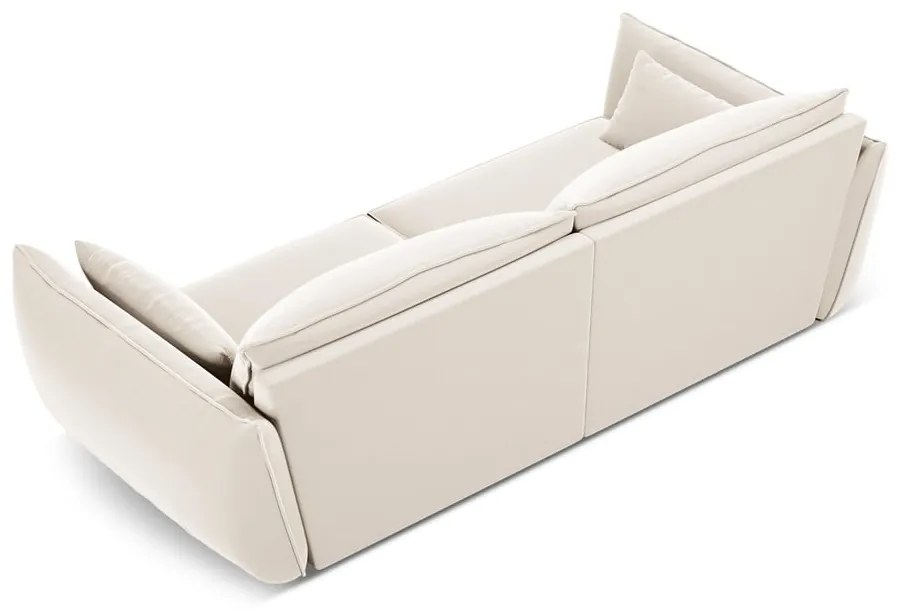 Beżowa aksamitna sofa 208 cm Vanda – Mazzini Sofas