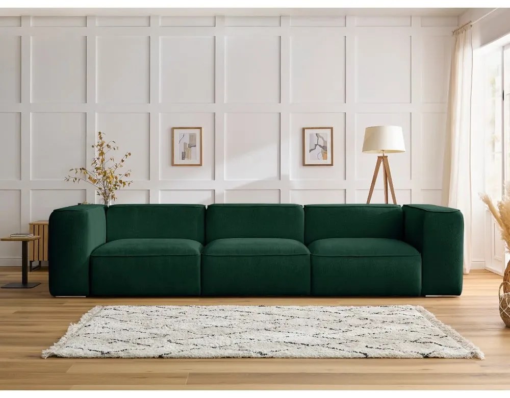 Ciemnozielona sofa 345 cm Zephyr – Bobochic Paris