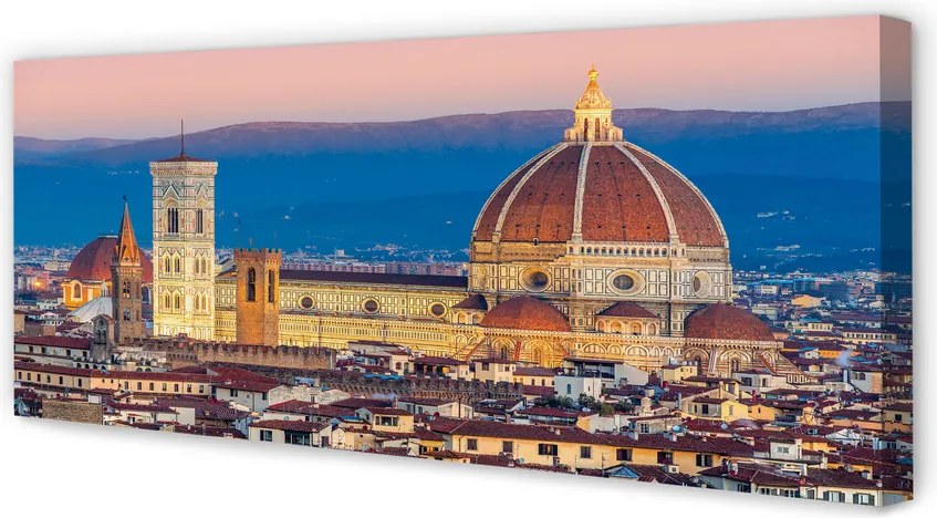 Obraz na płótnie Włoska Katedra w Nocnej Odsłonie