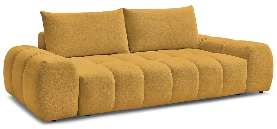 Musztardowa sofa z tkaniny szenilowej 278 cm Everest – Bobochic Paris