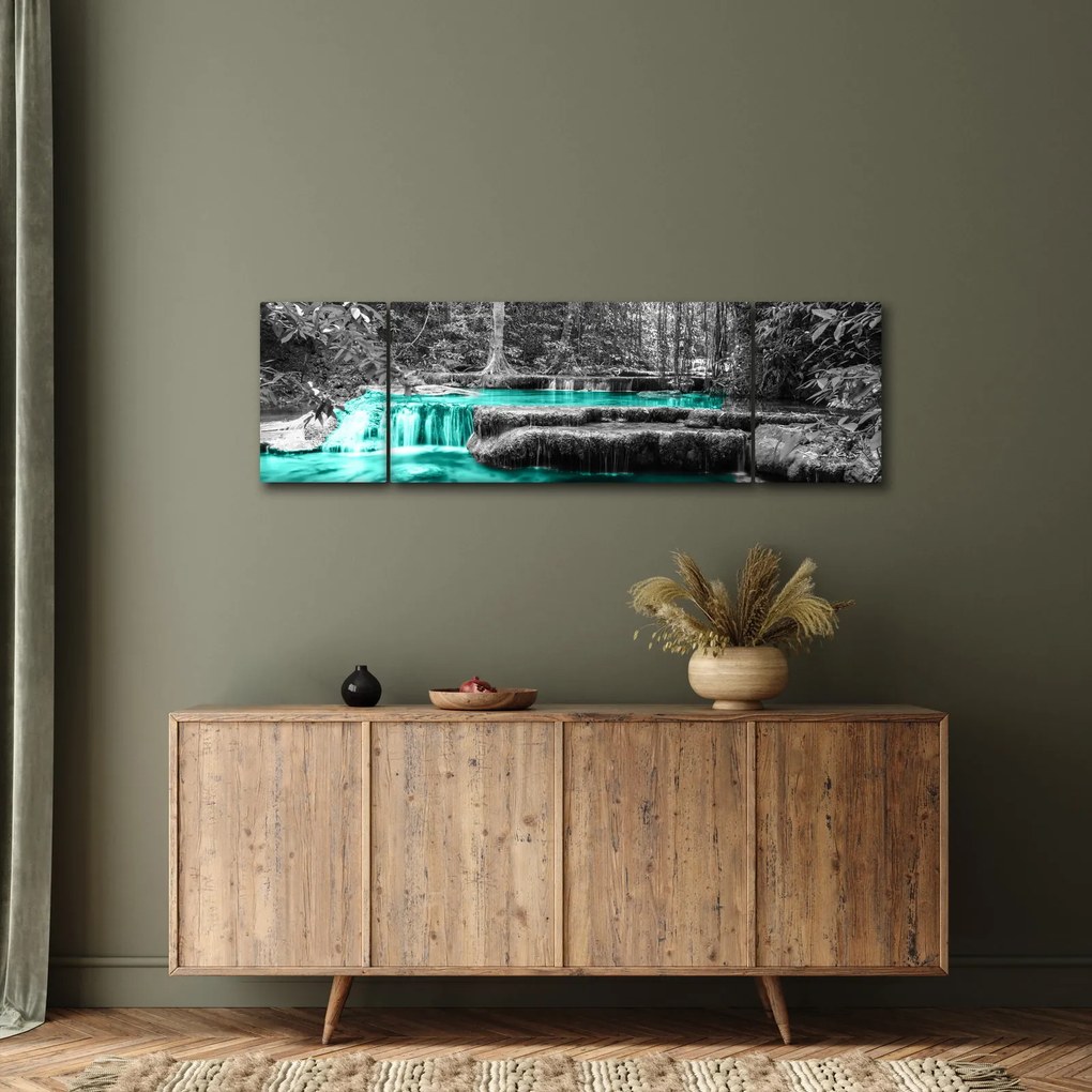 Obraz - Zimowa rzeka (170x50 cm)