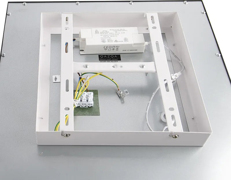 Nowoczesna lampa sufitowa czarna w komplecie z LED 40 cm - Liv