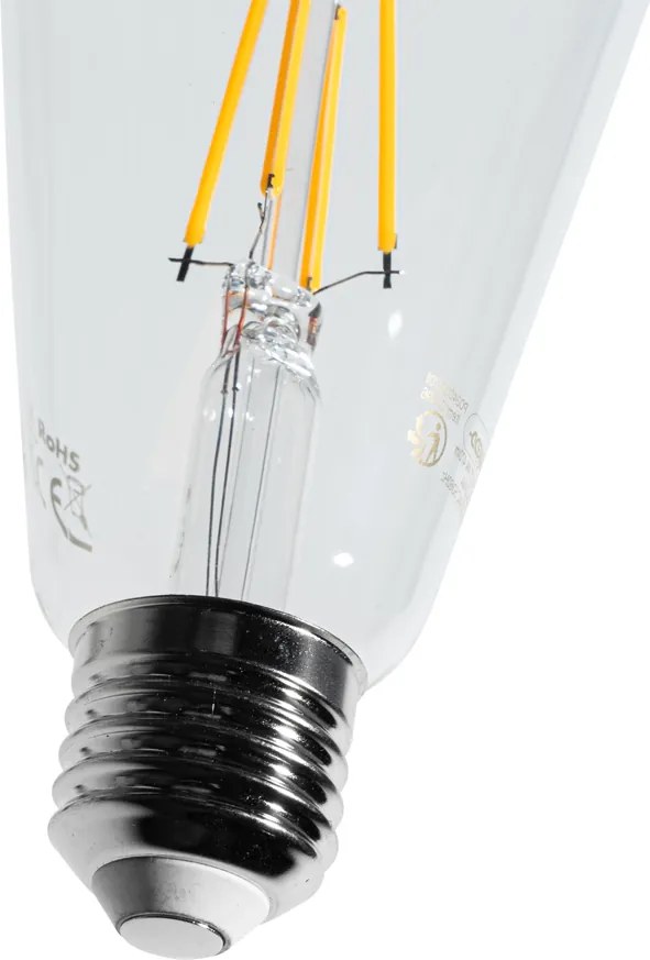 Zestaw 5 żarówek LED E27 Filament ST64 Przezroczyste 4W 470 lm 2700K