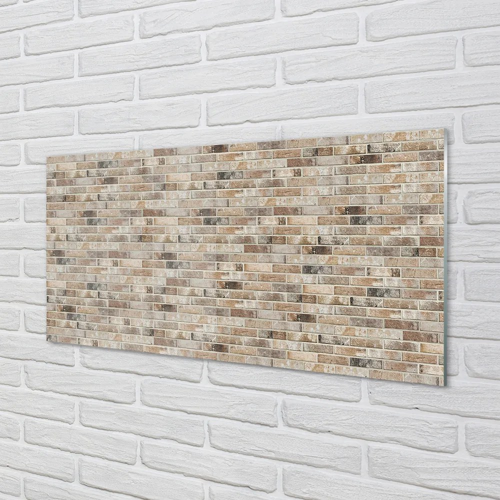 Szklany Panel Cegła mur vintage