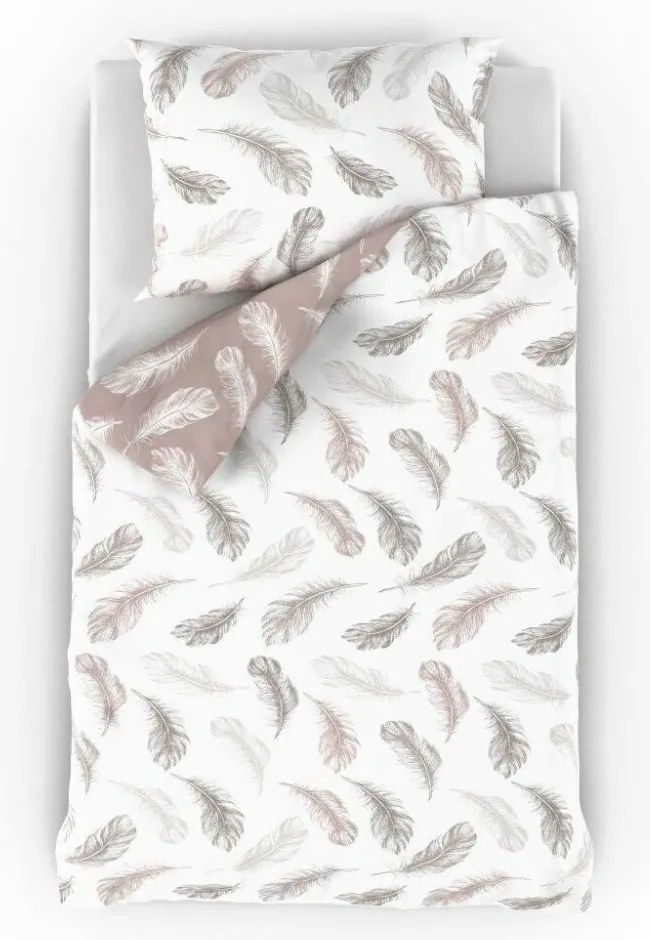 Kvalitex Pościel bawełniana Nordic Shelby beżowy, 140 x 200 cm, 70 x 90 cm, 140 x 200 cm, 70 x 90 cm