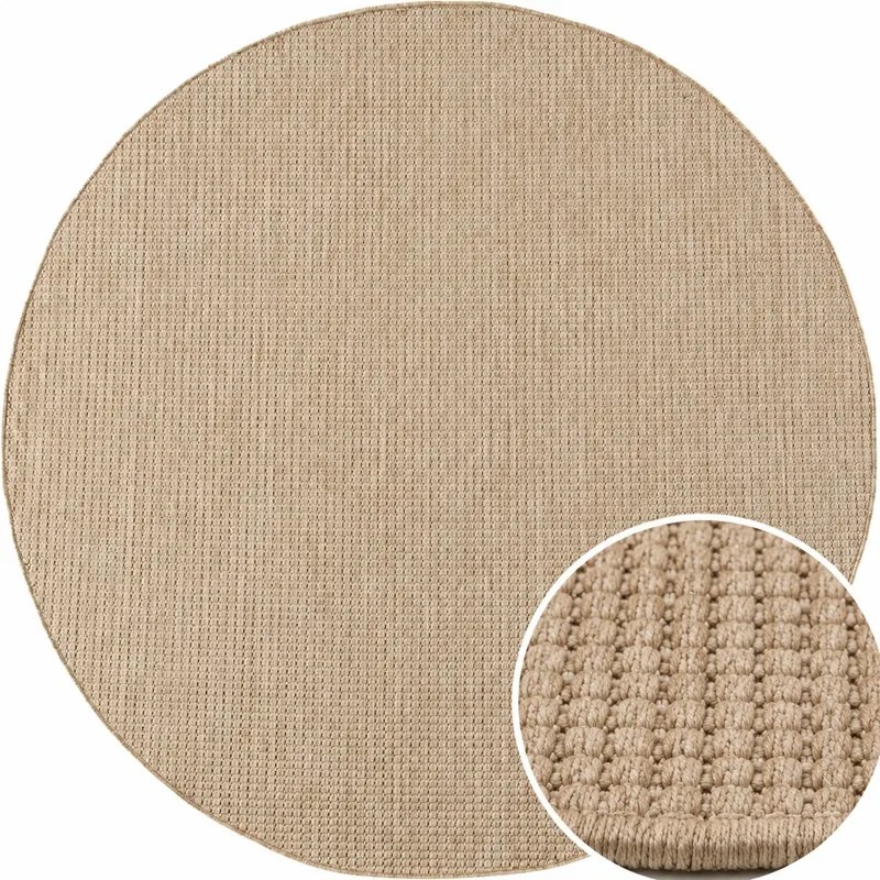 Dywan uniwersalny MIRA Beżowy koło 80 cm x 80 cm