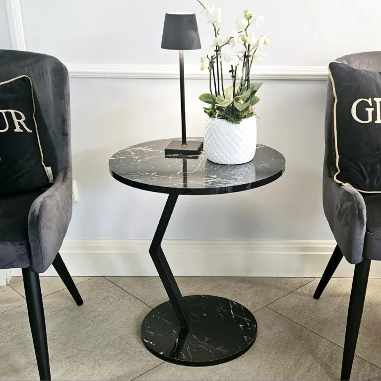 Stolik boczny, kawowy, kolor czarny