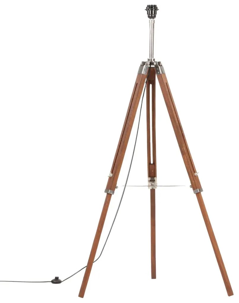 Brązowo-biała lampa stojąca z regulacją wysokości - EX199 N7-R98