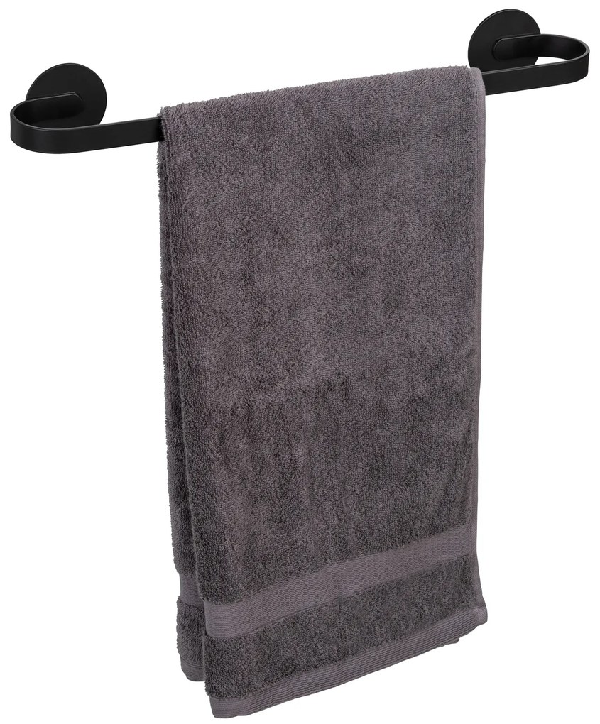 Aluminiowy drążek na ręczniki 40 cm BIVIO, montaż bez wiercenia