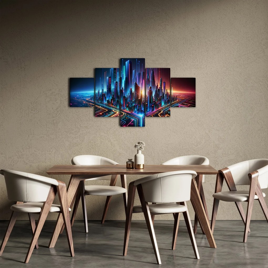 Obraz - Miasto przyszłości (125x70 cm)