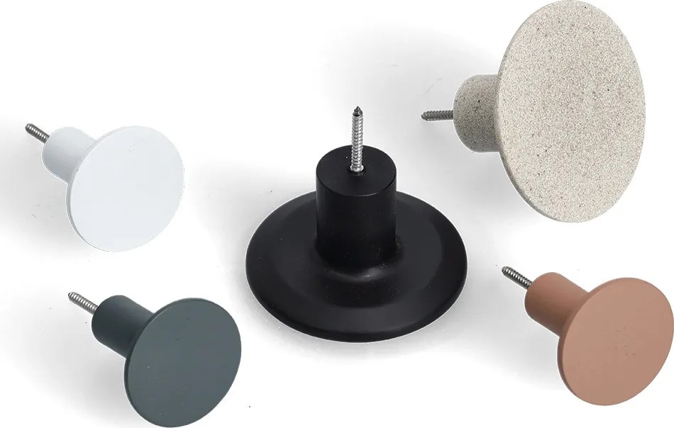 Zestaw wkręcanych wieszaków ściennych, 5 szt.