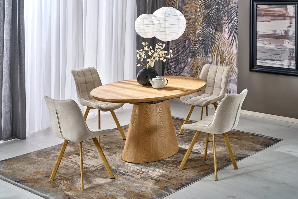 Tapicerowane krzesło do jadalni K332 Halmar, nogi naturalne