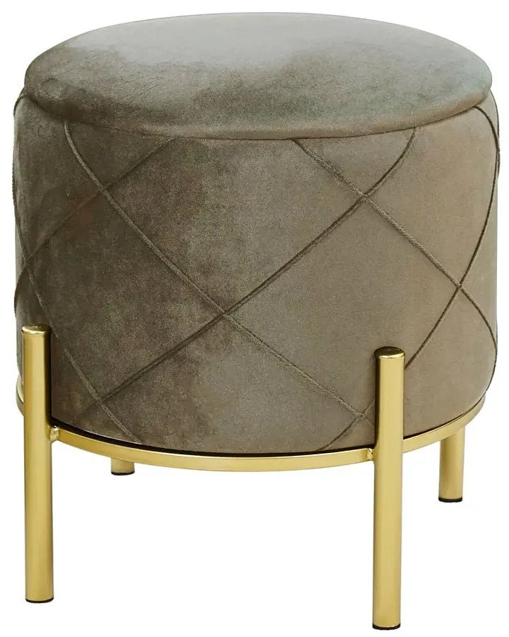 Beżowa nowoczesna pufa ze schowkiem - Cornel