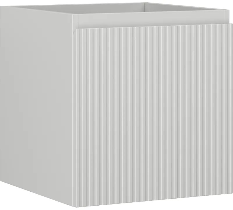 Mexen Rivel szafka łazienkowa podumywalkowa 45 cm, 1 szuflada, ryflowana , szara mat - 91A20-04547-1-BF62