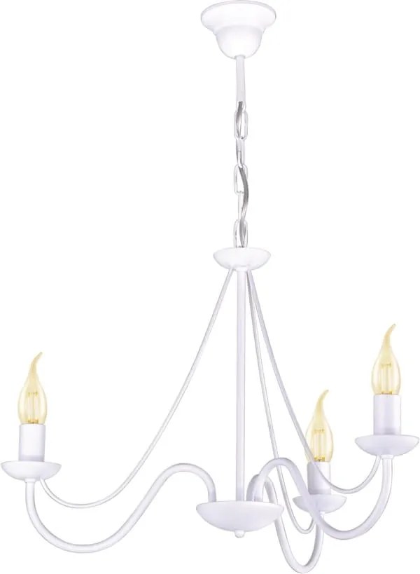 Żyrandol świecznikowy biały-industrialny w stylu retro-świecznik-Bartez Wh 3