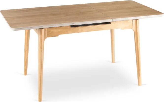 Stół Rozkładany Prostokątny SAMER 120-160 cm Ceramiczny Dąb Nowoczesny