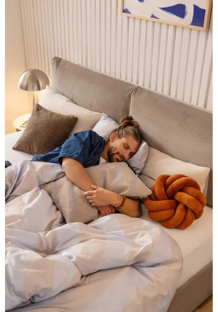 Łóżko tapicerowane dwuosobowe taupe z miejscem do przechowywania z materacem/kratką 160x200 cm Thessa Pillow - Bonami Selection