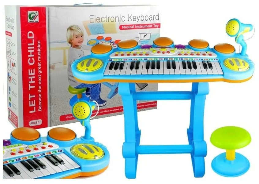 Organy pianinko keyboard perkusja stołek